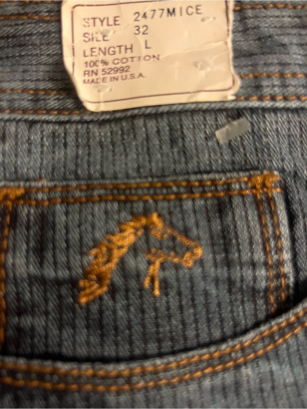 Vintage Jordache Men's Pinstripe Jeans - Picture 7 of 7